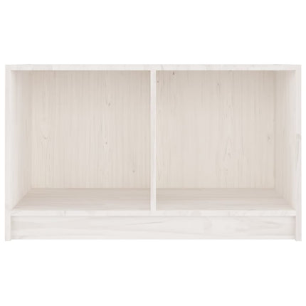 tv-bord 70x33x42 cm massivt fyrretræ hvid