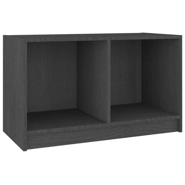 tv-bord 70x33x42 cm massivt fyrretræ grå
