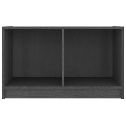 tv-bord 70x33x42 cm massivt fyrretræ grå
