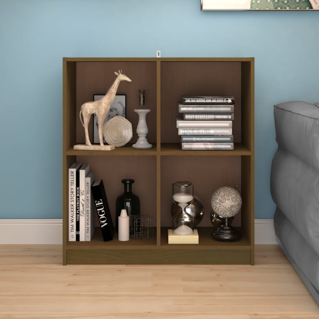 skænk 70x33x76 cm massivt fyrretræ gyldenbrun