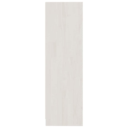 bogreol 70x33x110 cm massivt fyrretræ hvid