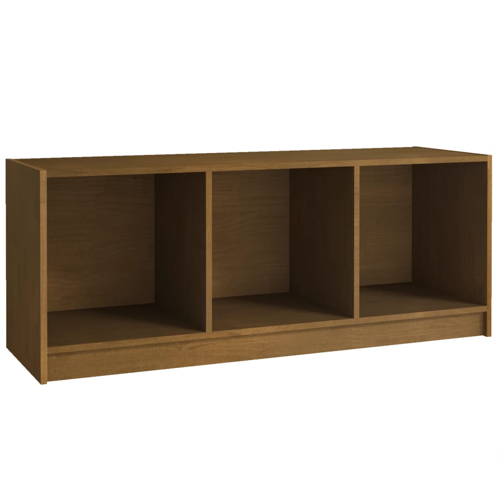 tv-skab 104x33x41 cm massivt fyrretræ gyldenbrun