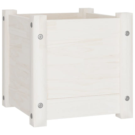 plantekasse 31x31x31 cm massivt fyrretræ hvid