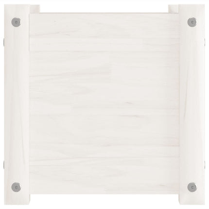 plantekasse 31x31x31 cm massivt fyrretræ hvid