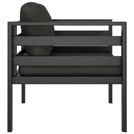sofastol 2 stk. med hynder aluminium antracitgrå