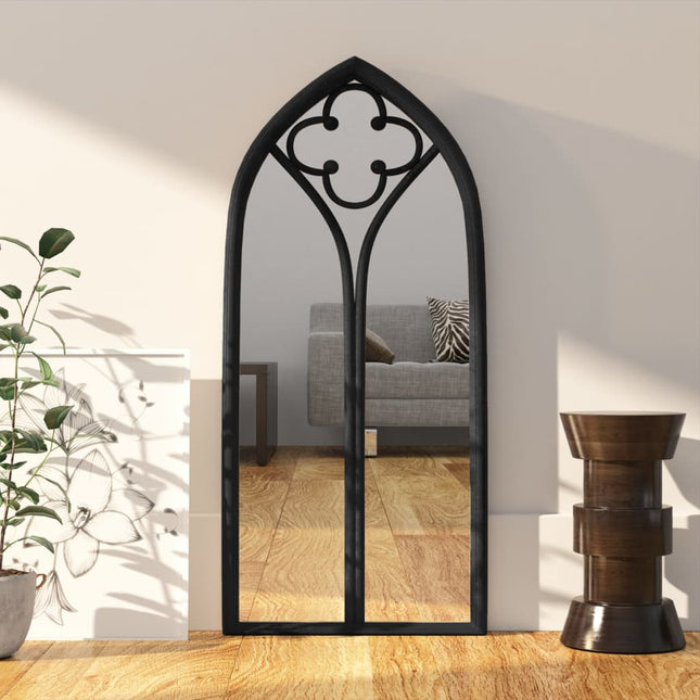 spejl 100x45 cm jern sort