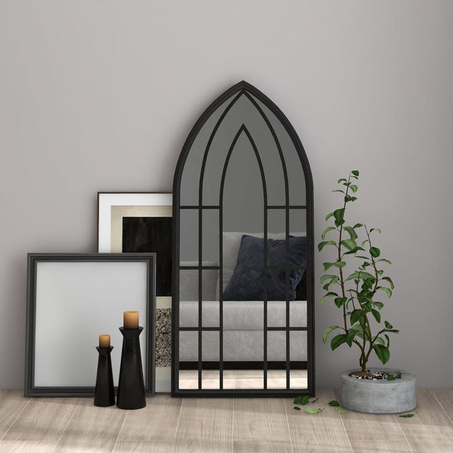 spejl 100x45 cm jern sort