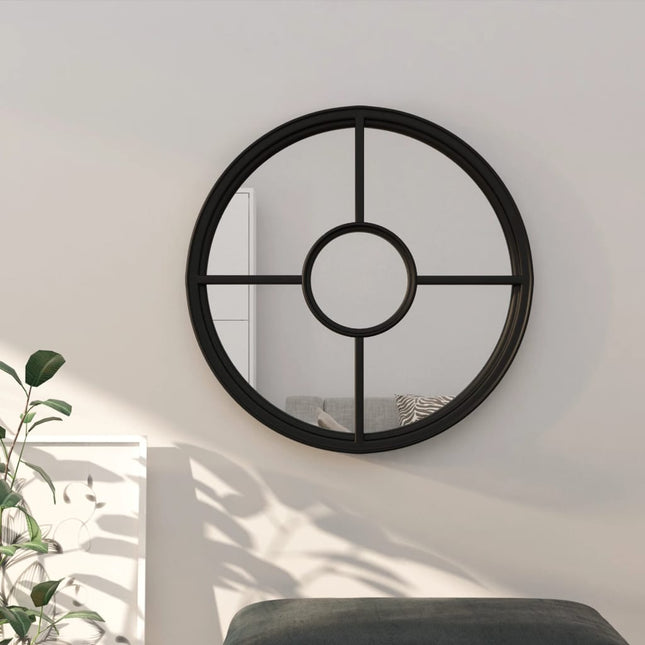 spejl 60x4 cm rundt jern sort