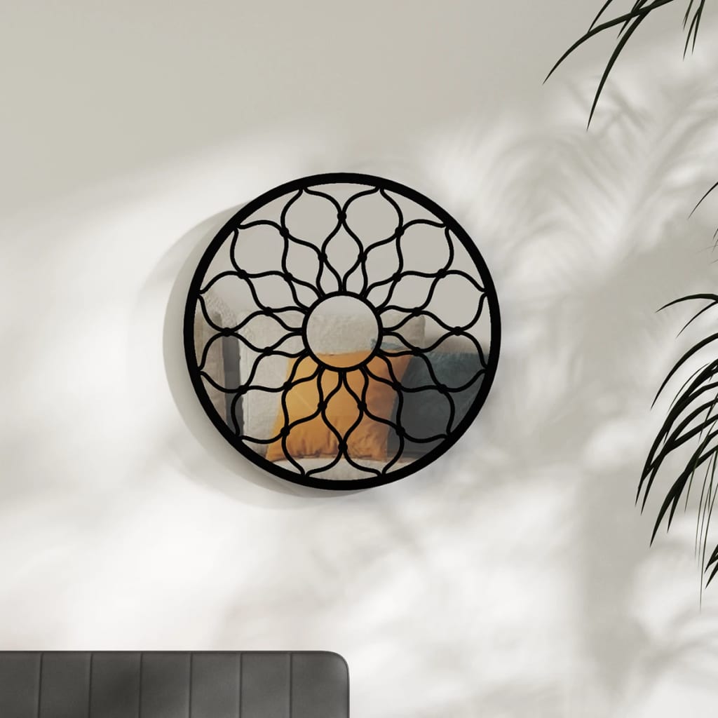 spejl 60x3 cm rundt jern sort