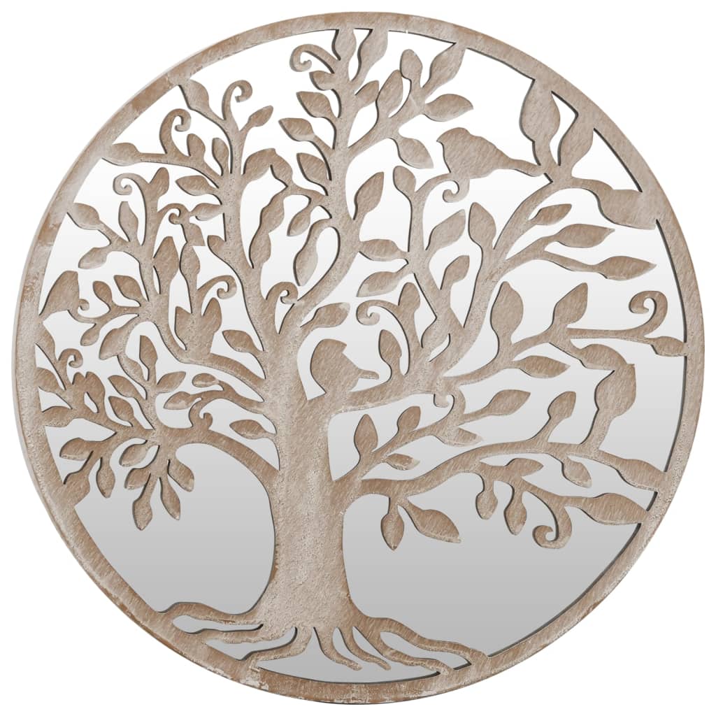 spejl 40x2,5 cm rundt jern sandfarvet