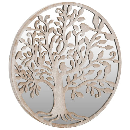 spejl 40x2,5 cm rundt jern sandfarvet