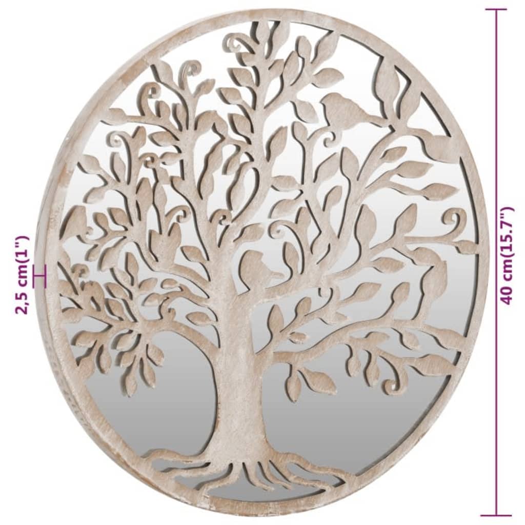 spejl 40x2,5 cm rundt jern sandfarvet