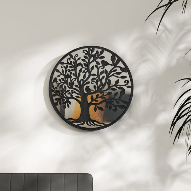 spejl 60x2,5 cm rundt jern sort