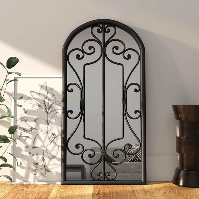 spejl 70x30 cm jern sort