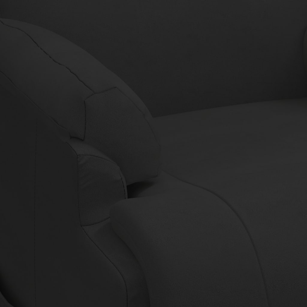 massagestol med løftefunktion imiteret ruskind sort