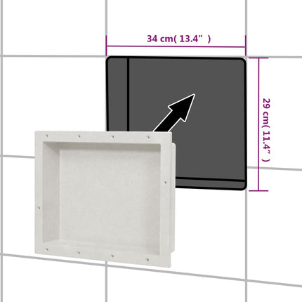 bruseniche 41x51x10 cm mat hvid