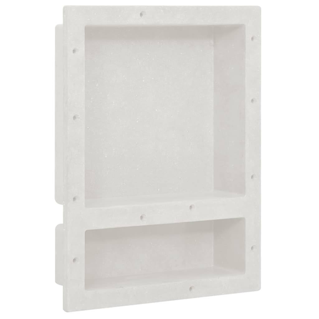 bruseniche med 2 rum 41x51x10 cm mat hvid