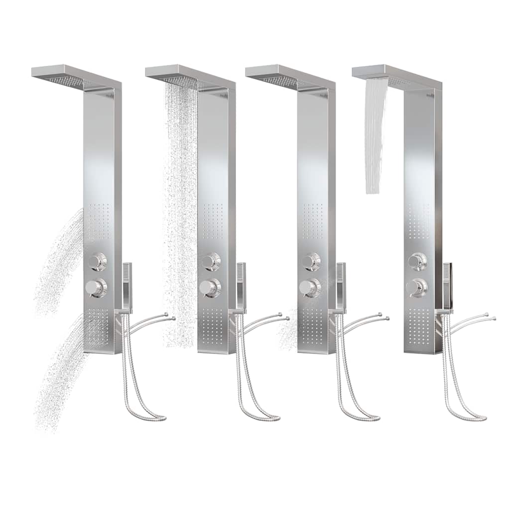 brusepanel rustfrit stål firkantet