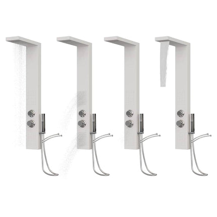 brusepanel aluminium hvid