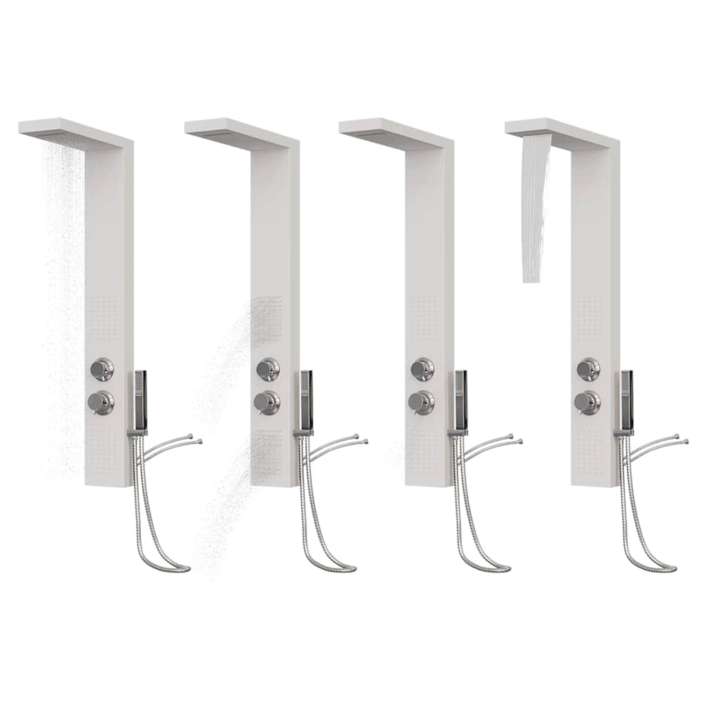 brusepanel aluminium hvid