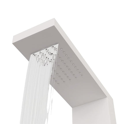 brusepanel aluminium hvid