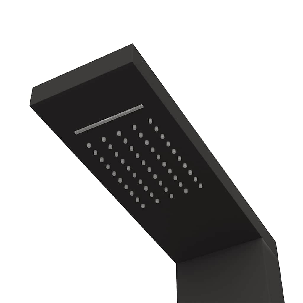 brusepanel aluminium sort