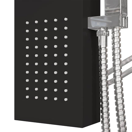 brusepanel aluminium sort