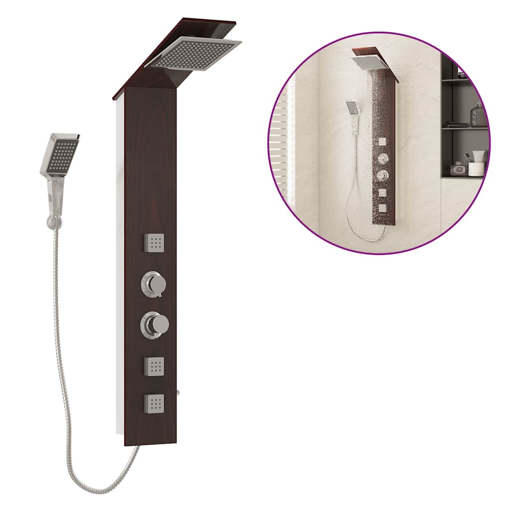 brusepanel glas brun