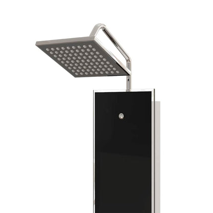 brusepanel 18x45,5x130 cm glas sort