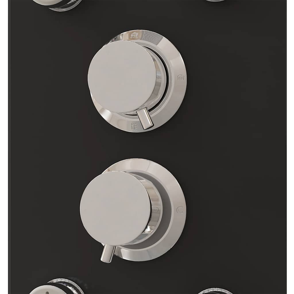 brusepanel 25x47,5x130 cm glas sort