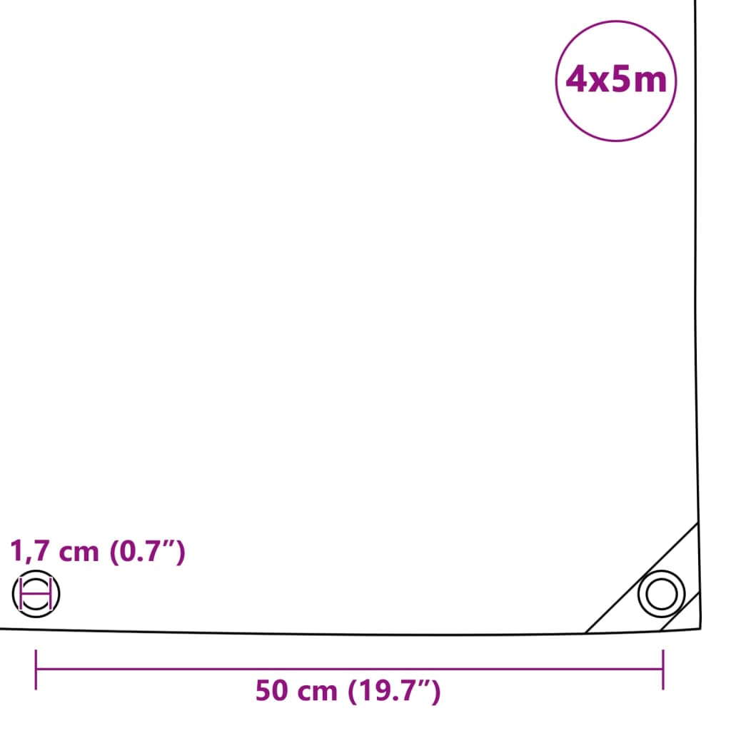 presenning 4x5 m 650 g/m²
