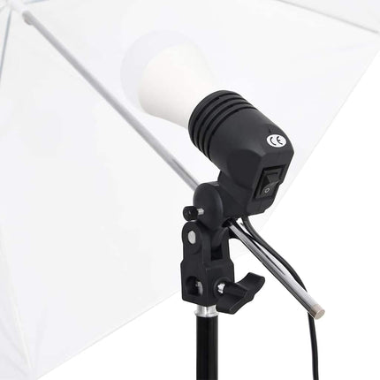 fotostudiesæt med lampesæt + baggrund og reflektor