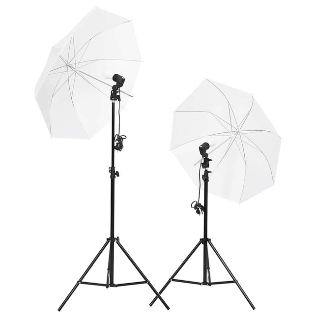 fotostudiesæt med lampesæt og baggrund