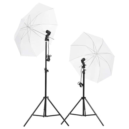 fotostudiesæt med lampesæt og baggrund