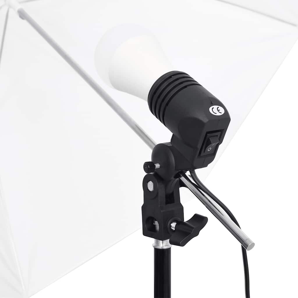fotostudiesæt med lampesæt + baggrund og reflektor