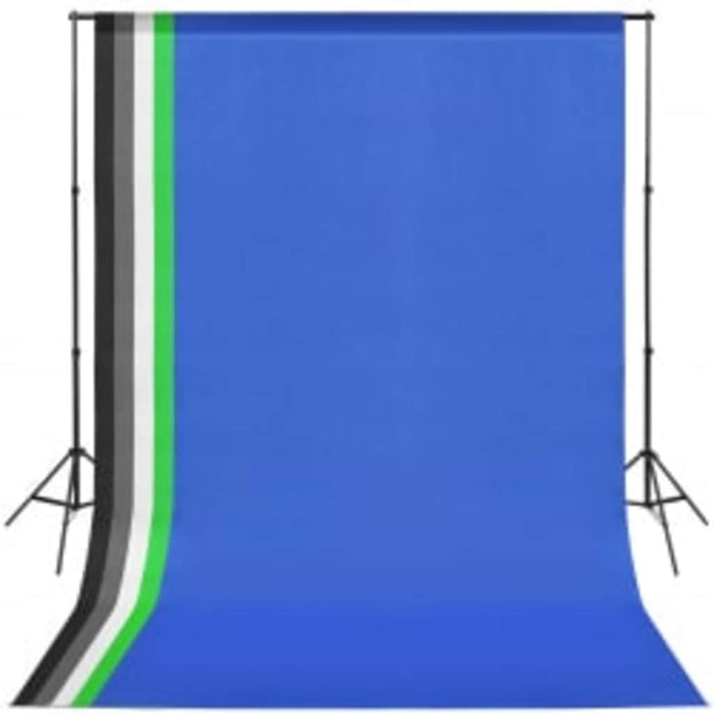 fotostudiesæt med softboxlampe og baggrund