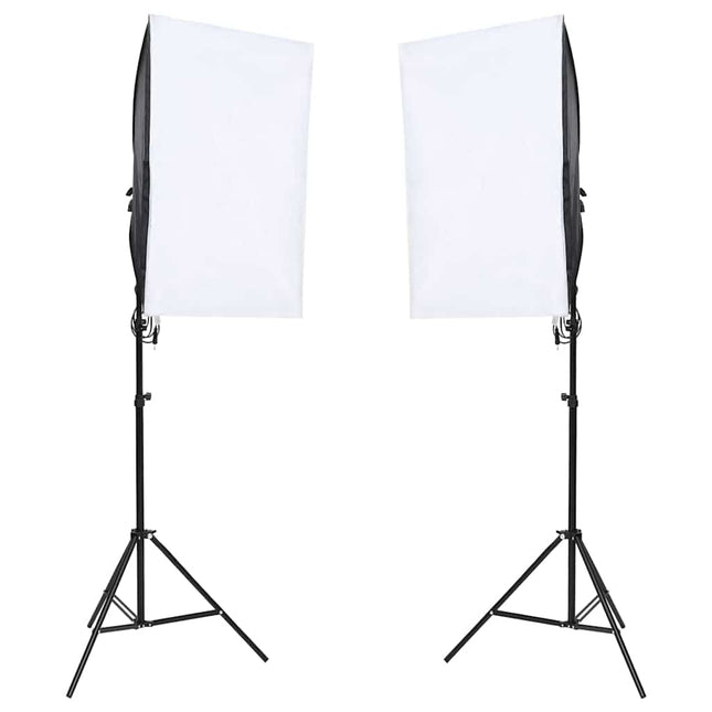 fotostudiesæt med lampesæt og baggrund