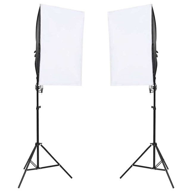 fotostudiesæt med lampesæt og baggrund