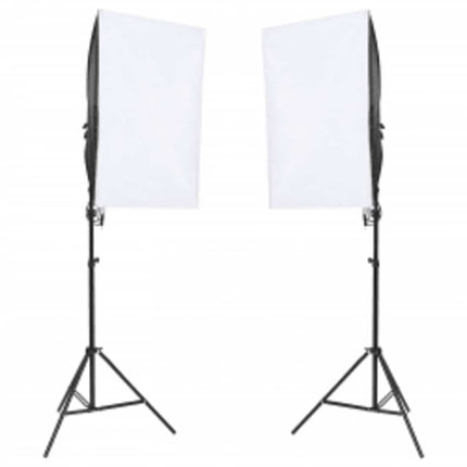 fotostudiesæt med lampesæt og baggrund