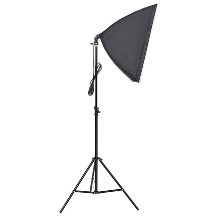fotostudiesæt med lampesæt og baggrund