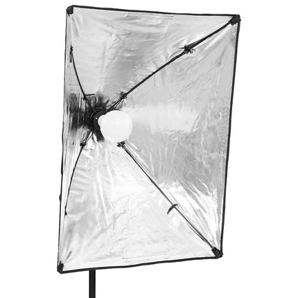 fotostudiesæt med lampesæt + baggrund og reflektor