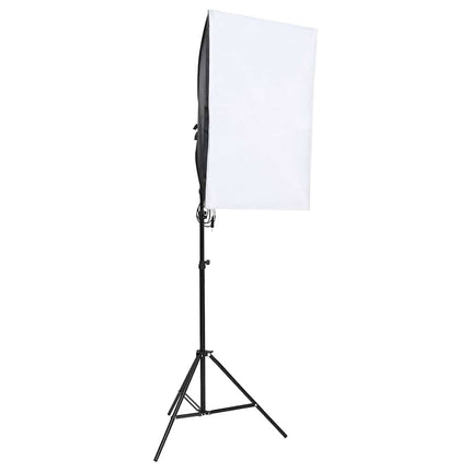 fotostudiesæt med lampesæt + baggrund og reflektor