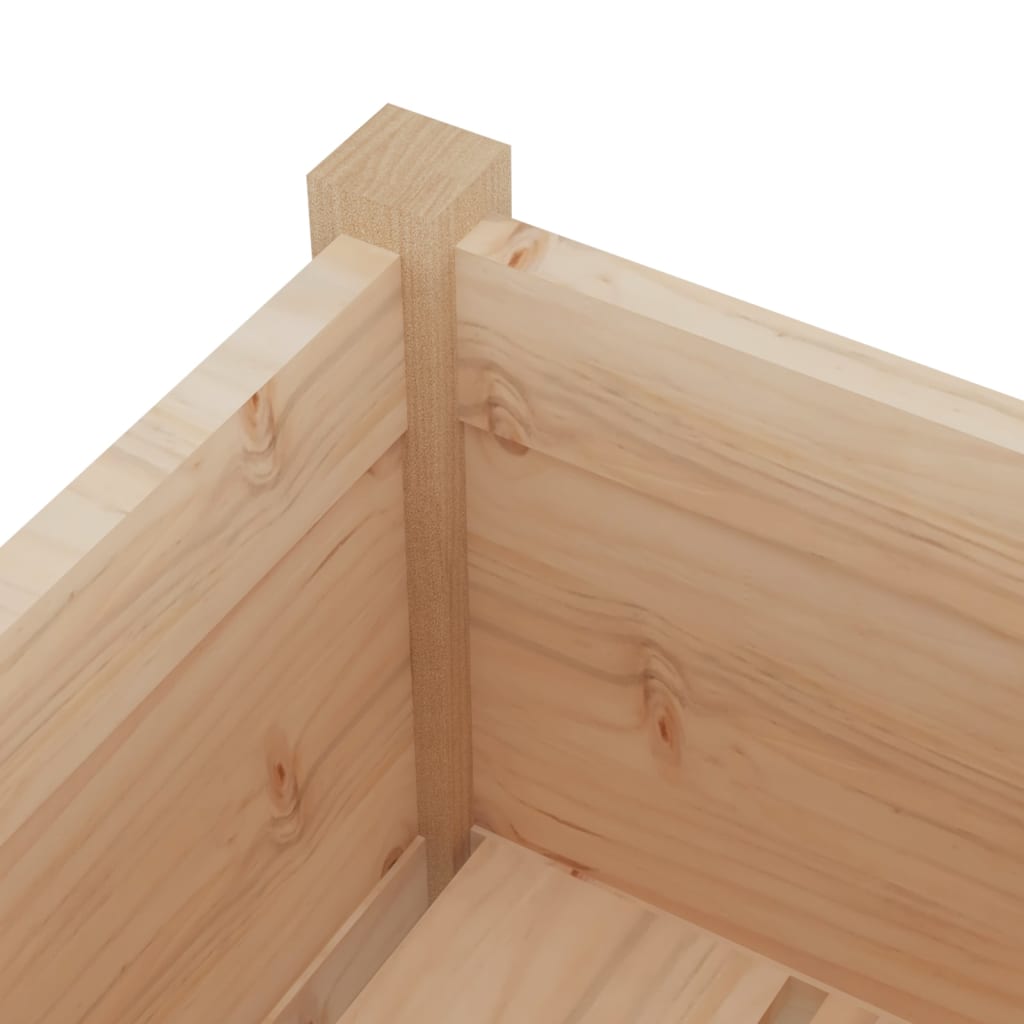 plantekasser 2 stk. 31x31x70 cm massivt fyrretræ
