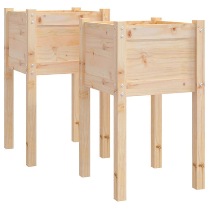 plantekasser 2 stk. 40x40x70 cm massivt fyrretræ