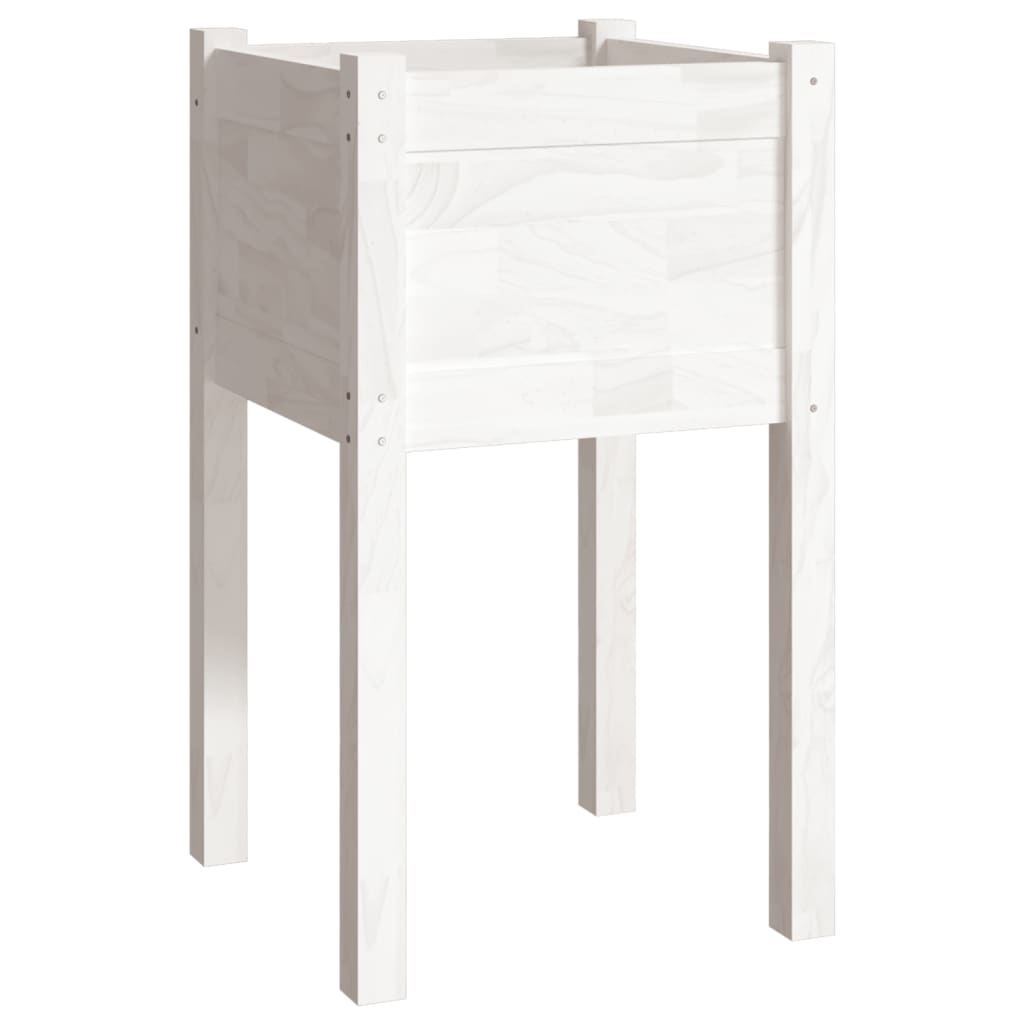 plantekasser 2 stk. 40x40x70 cm massivt fyrretræ hvid