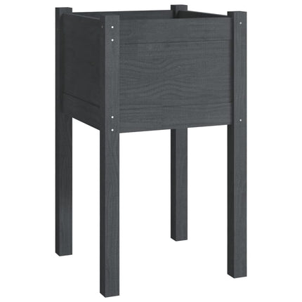 plantekasse 40x40x70 cm massivt fyrretræ grå