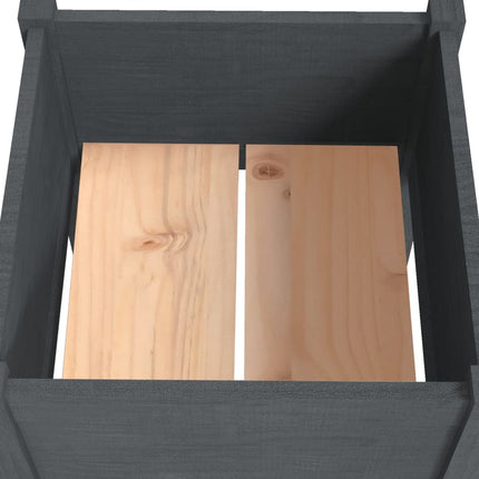 plantekasse 40x40x70 cm massivt fyrretræ grå