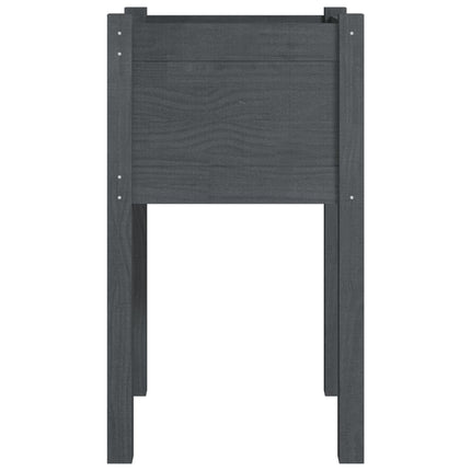 plantekasser 2 stk. 40x40x70 cm massivt fyrretræ grå