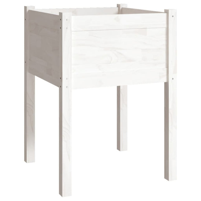 plantekasse 50x50x70 cm massivt fyrretræ hvid