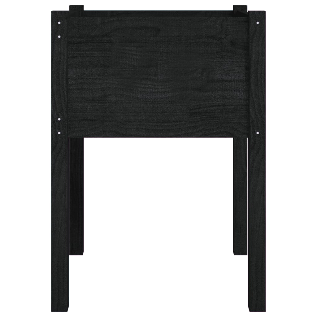 plantekasser 2 stk. 50x50x70 cm massivt fyrretræ sort